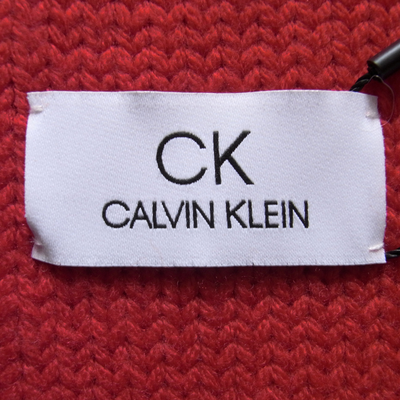 ◇◆CK CALVIN KLEIN（カルバン クライン）/216×52cmの大判肉厚ハイボリューム！羽織るように纏うミドルゲージウールトリコマフラー/2.4万_画像3