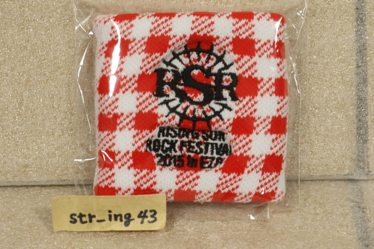 新品 RISING SUN ROCK FESTIVAL 2015 in EZO リストバンド ギンガムチェック（赤×白） グッズ ライジング RSRの画像1