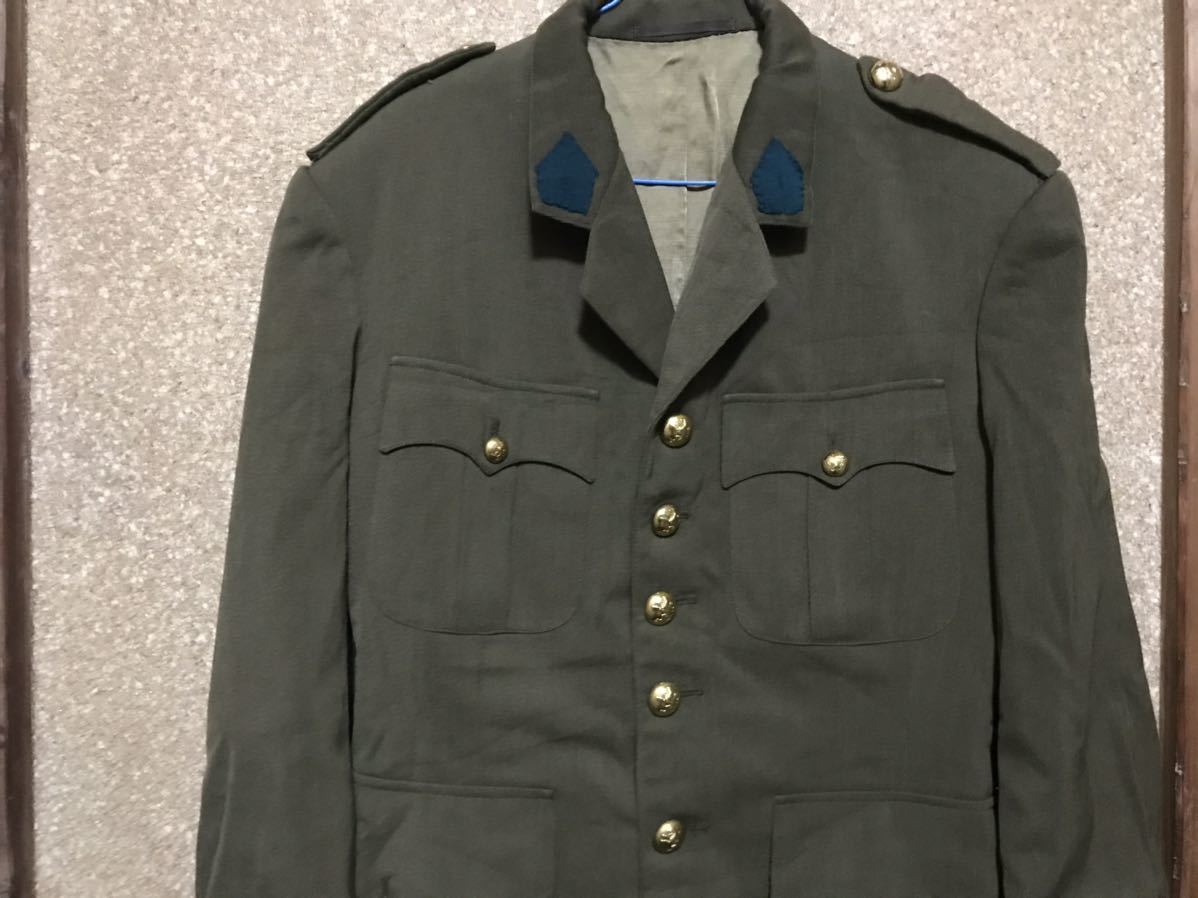 希少 ベルギー軍 制服 ユニフォーム ミリタリージャケット 襟章チェンジボタン フランス軍 ドイツ軍 イギリス軍 ユーロ古着　50s 60s 70s_画像2