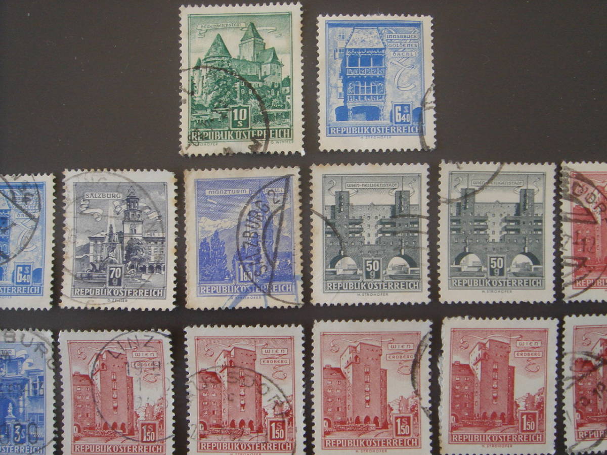 オーストラリア切手　城　消印_画像2