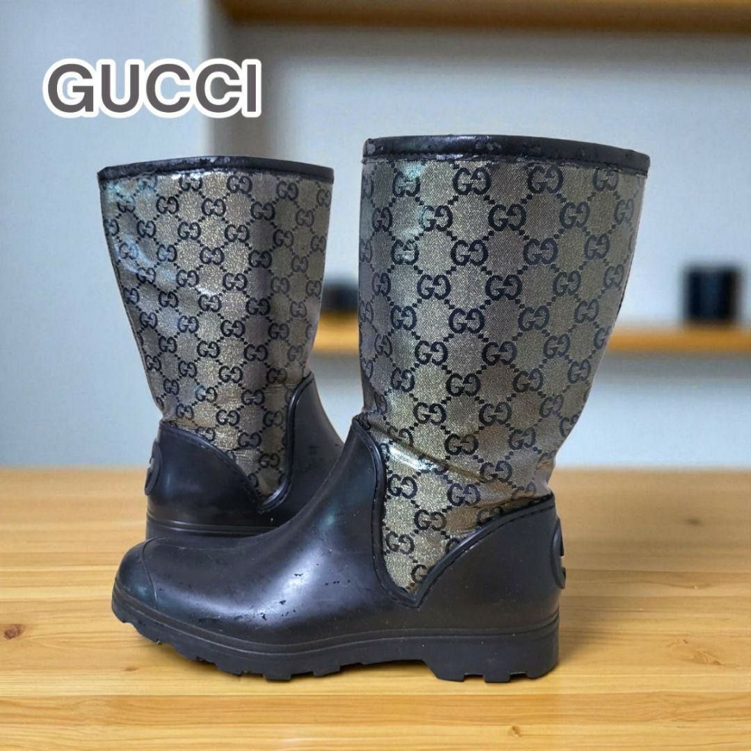 GUCCI グッチ　長靴　レインブーツ　美品 GUCCI - GUCCI グッチ レインブーツ キッズ 30 18 19 20 長靴の通販 by