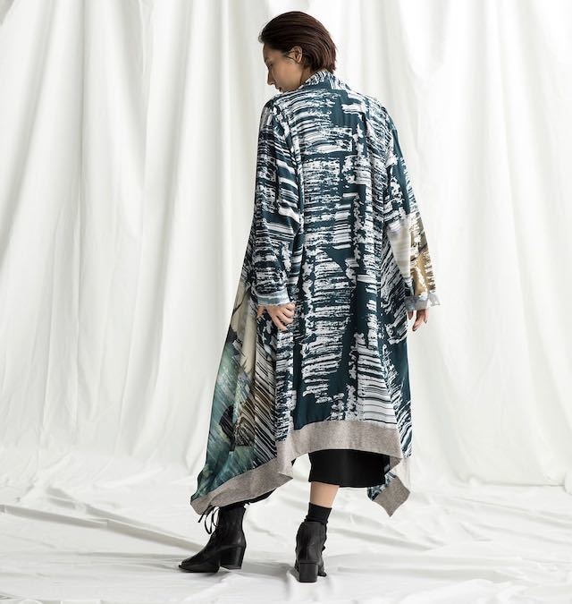 Ground Y Manet Rayon Front DrapeCardigan long cardigan unisex Yohji Yamamoto Yohji Yamamoto West picture collaboration impression .mane