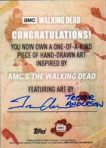  ultra rare walking dead autograph illustration sketch autograph card * world . one sheets?*