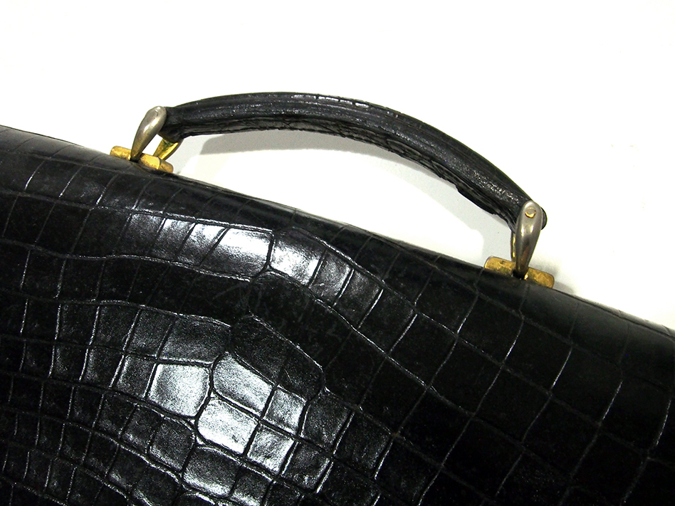 MORABITOmolabito crocodile black ko briefcase sakatepeshu black DELVAUX Dell vo- Ise city . leather varek -stroke la