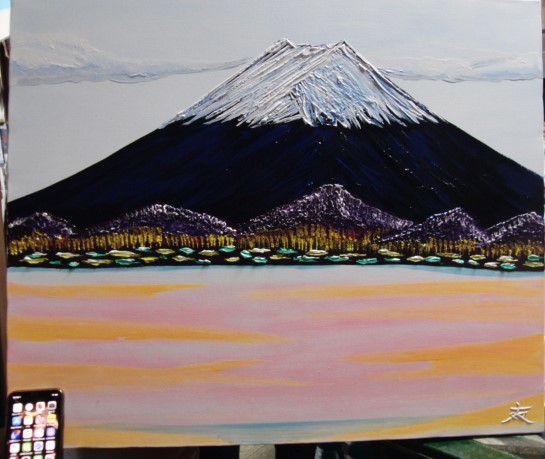 いただくと ヤフオク! ≪国美協≫TOMOYUKI・友之 『富士山』 油彩画