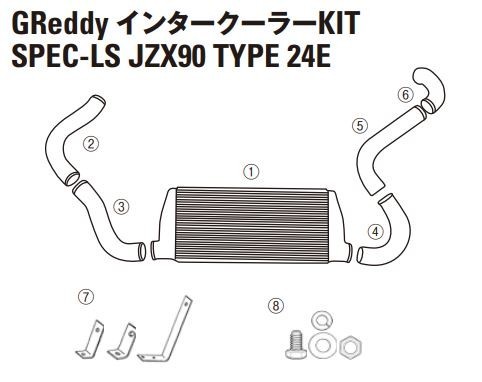 【TRUST/トラスト】GReddy インタークーラー スペックLS リペアパーツ マークII系 JZX90 TYPE24 (1)インタークーラーコアT24E [12411027]_画像1