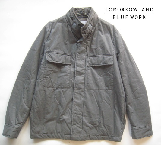 高級!!TOMORROWLAND BLUE WORK*M-65型 中綿入りコットンミリタリージャケット M グレー トゥモローランド ブルーワーク_画像1