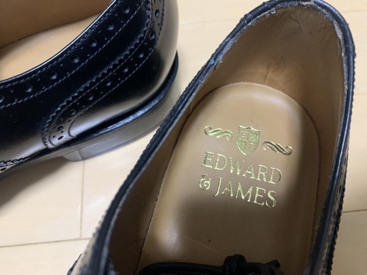 【日本未発売★シューズ袋付】革底紳士靴 EDWARD & JAMES 英国モデル by pediwear 8インチ 8inch ウイングチップ