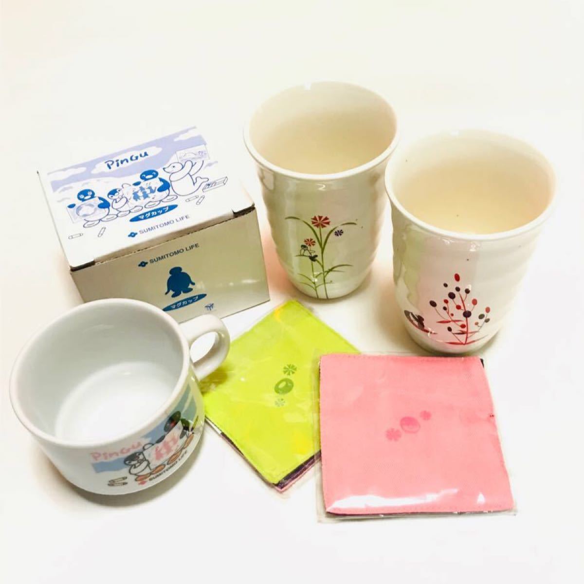 Paypayフリマ ピングー 磁器製 湯のみ コースターセット マグカップ 非売品 Paypayフリマ ピングー 磁器製 湯のみ コースターセット マグカップ 非売品