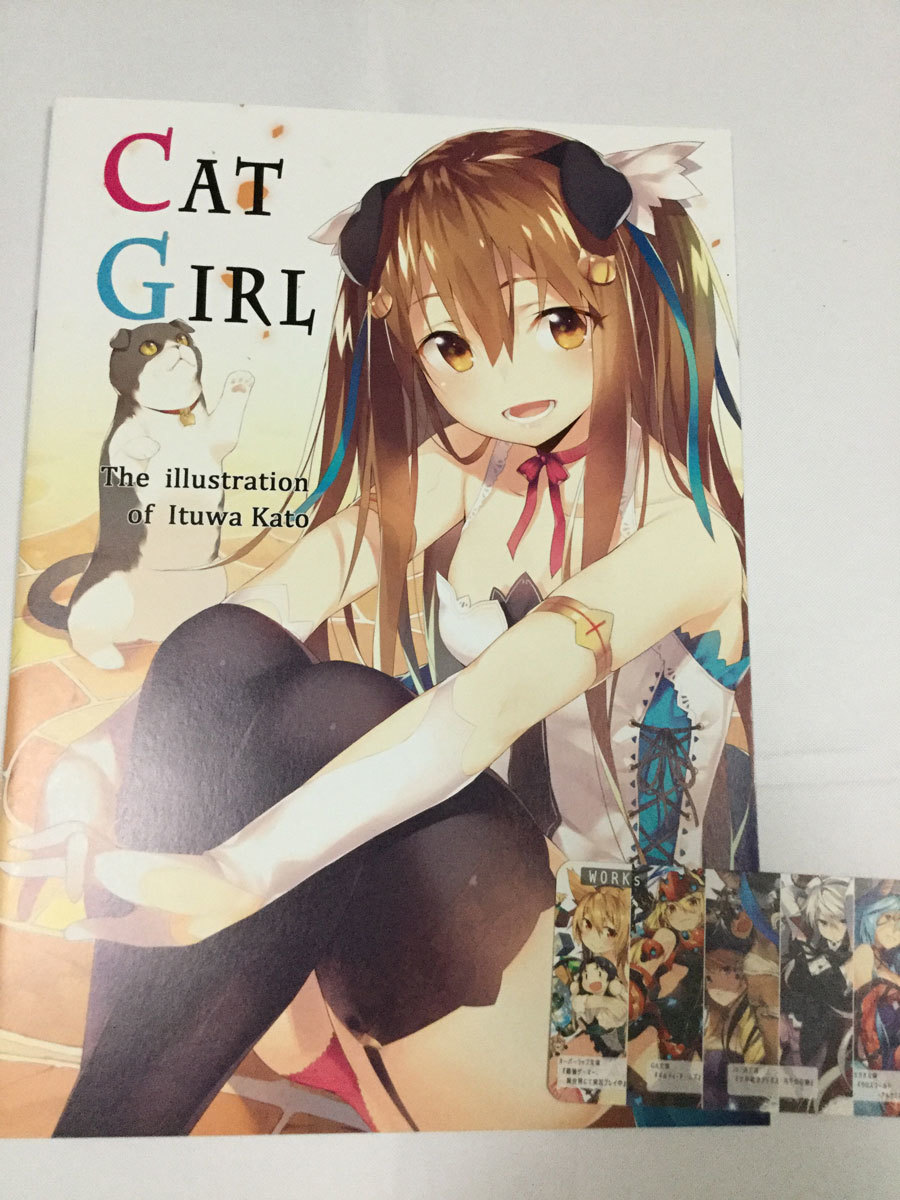 加藤いつわ 初同人誌 CAT GIRL 両面カラー名刺付き FGOミドラーシュのキャスター 千年戦争アイギスほかデザイン担当_画像1