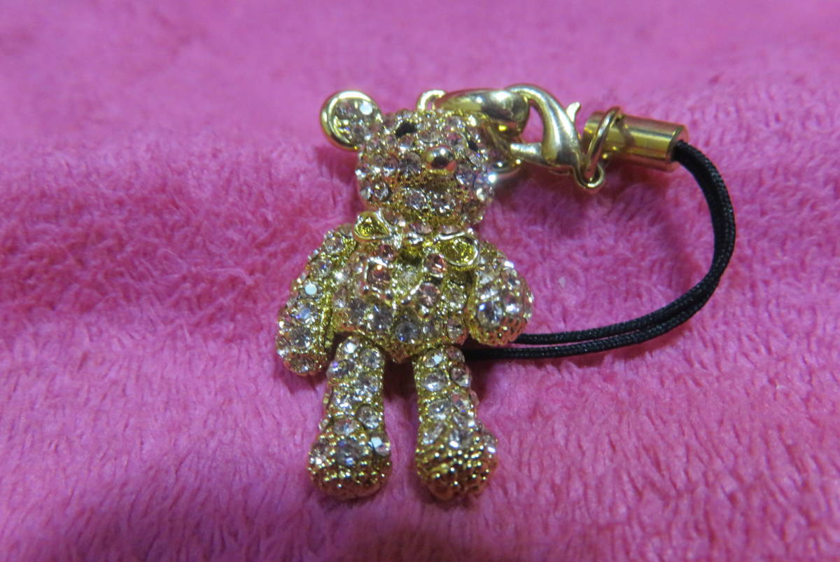 Q3645 strap rhinestone teddy bear 