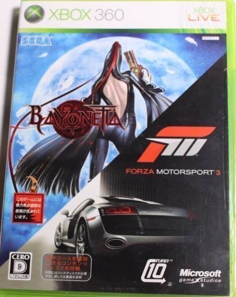 フォルツァ ベヨネッタ microsoft/Xbox360 ソフト BAYONETTA&Forza Motorsport 3 レア物 希少 新品未開封品