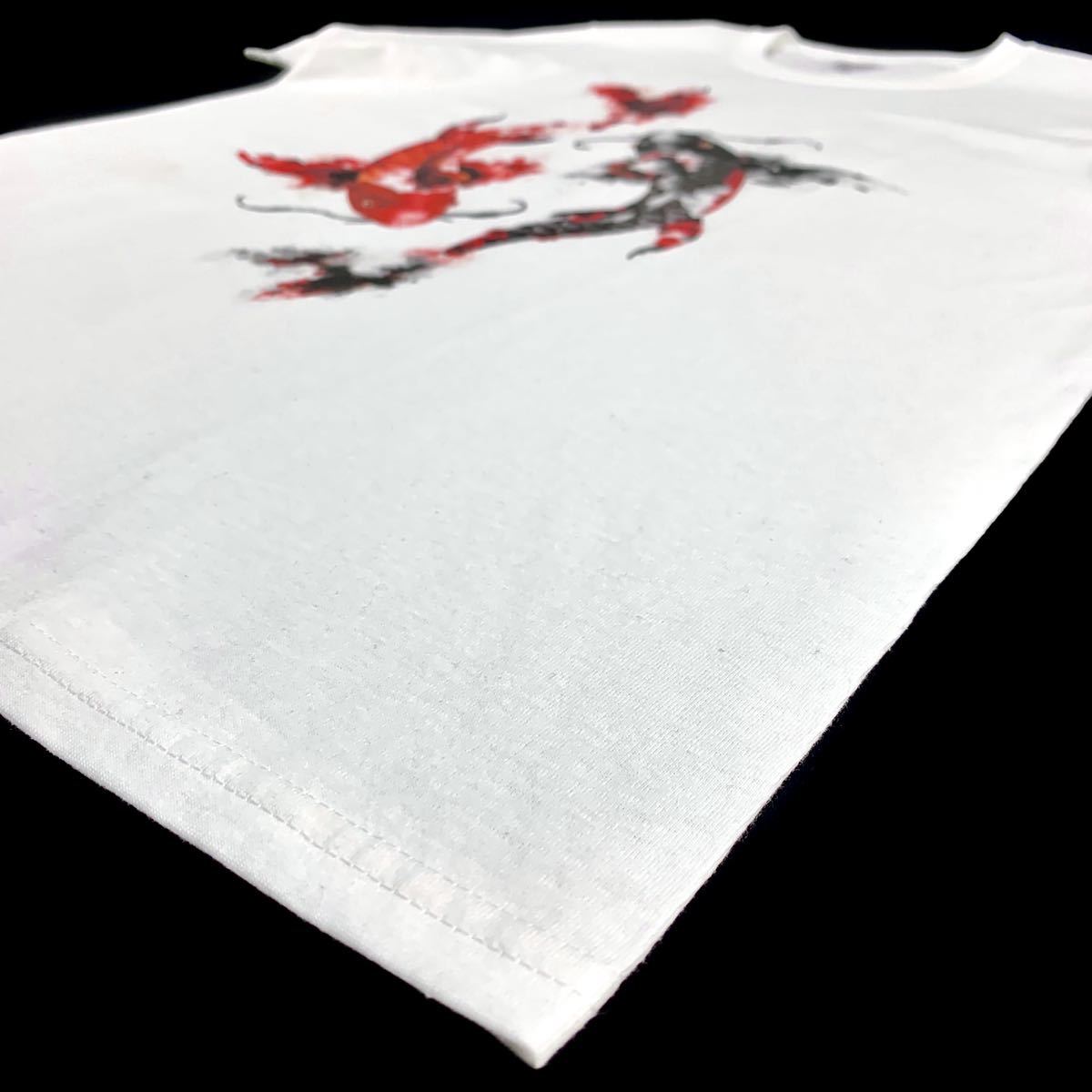 新品 未使用 錦鯉 鯉 日本画 浮世絵 和柄 和彫 美術 クール ジャパン Tシャツ S M L XL ビッグ オーバー サイズ XXL~5XL ロンT パーカー 可_画像9