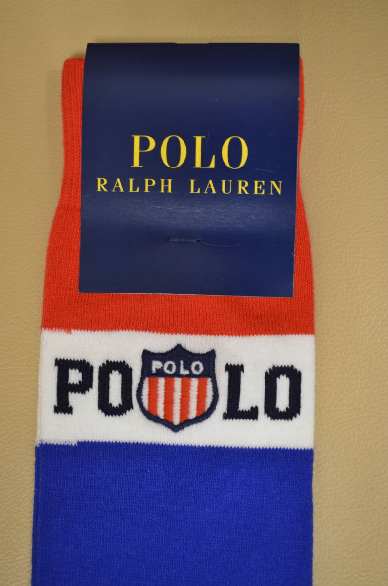 新品　未使用　男性　POLO RALPH LAUREN ポロ ラルフローレン　　綿混ソックス　　2足組セット　　日本製　送料無料_画像6