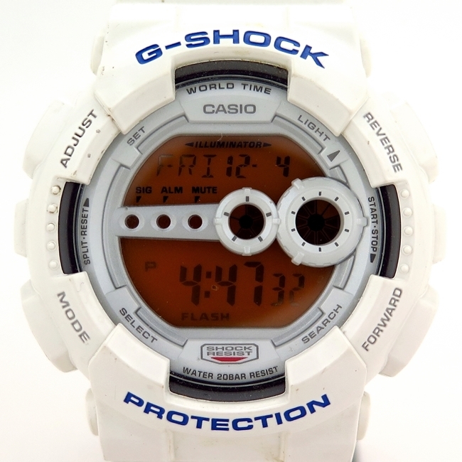 【CASIO/カシオ】G-SHOCK GD-100SC-7 クレイジーカラーズ ホワイト メンズ 腕時計 人気 おしゃれ【中古】/10022332_画像2