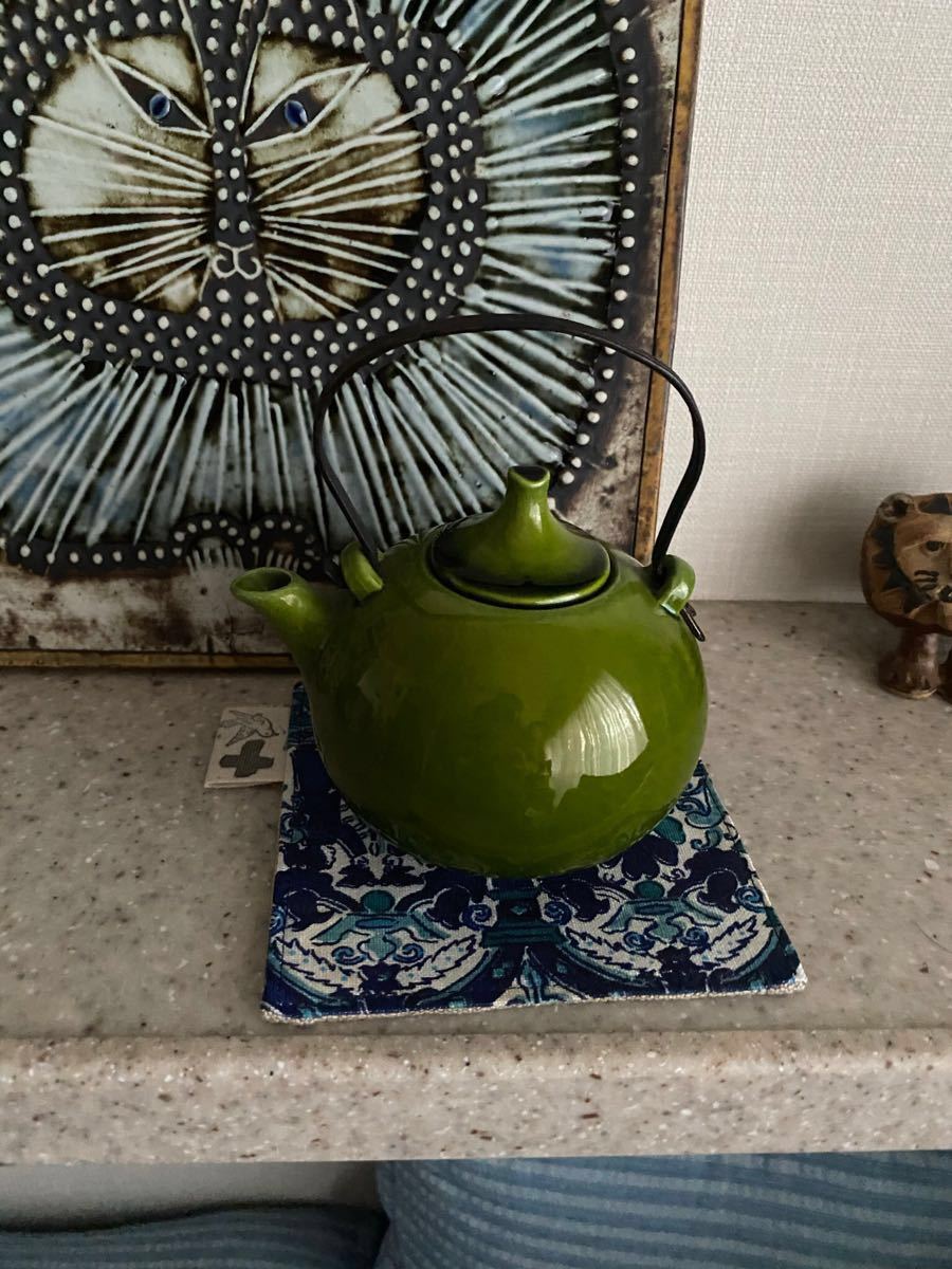 RORSTRAND ロールストランド◆Carl Harry Stalhane カールハリー◆TEA POT(GREEN)　ティーポット＊ヴィンテージ品 北欧　煎茶_画像9