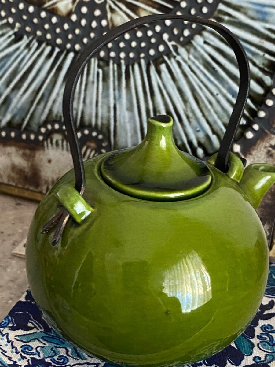 RORSTRAND ロールストランド◆Carl Harry Stalhane カールハリー◆TEA POT(GREEN)　ティーポット＊ヴィンテージ品 北欧　煎茶_画像4