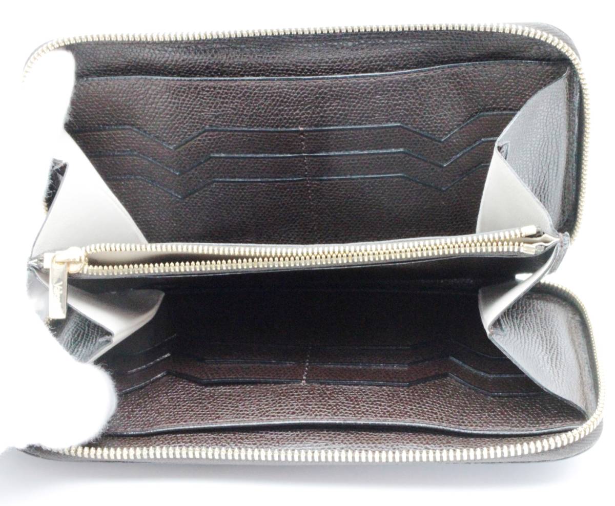 ◇◇【美品】Valextra ヴァレクストラ ラウンドジップ 12カード