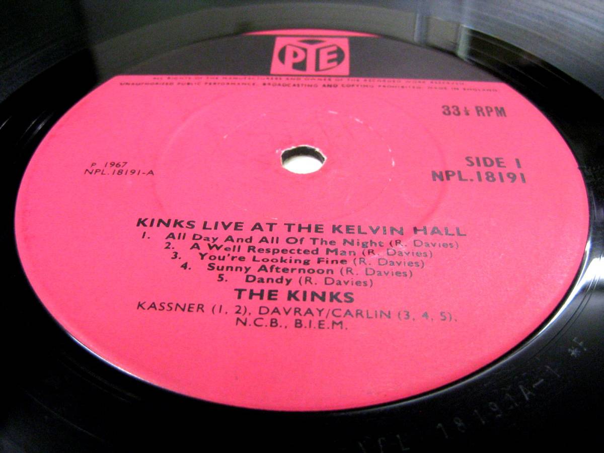 THE KINKS /LIVE AT KELVIN HALL UKorig (mono) マト1_画像8