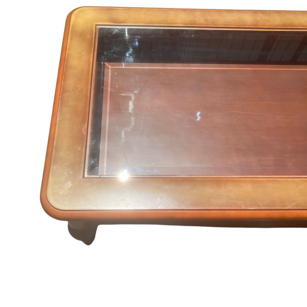 ビンテージ イタリア製 ダイニングテーブル 象嵌 テーブル 高級 ガラス