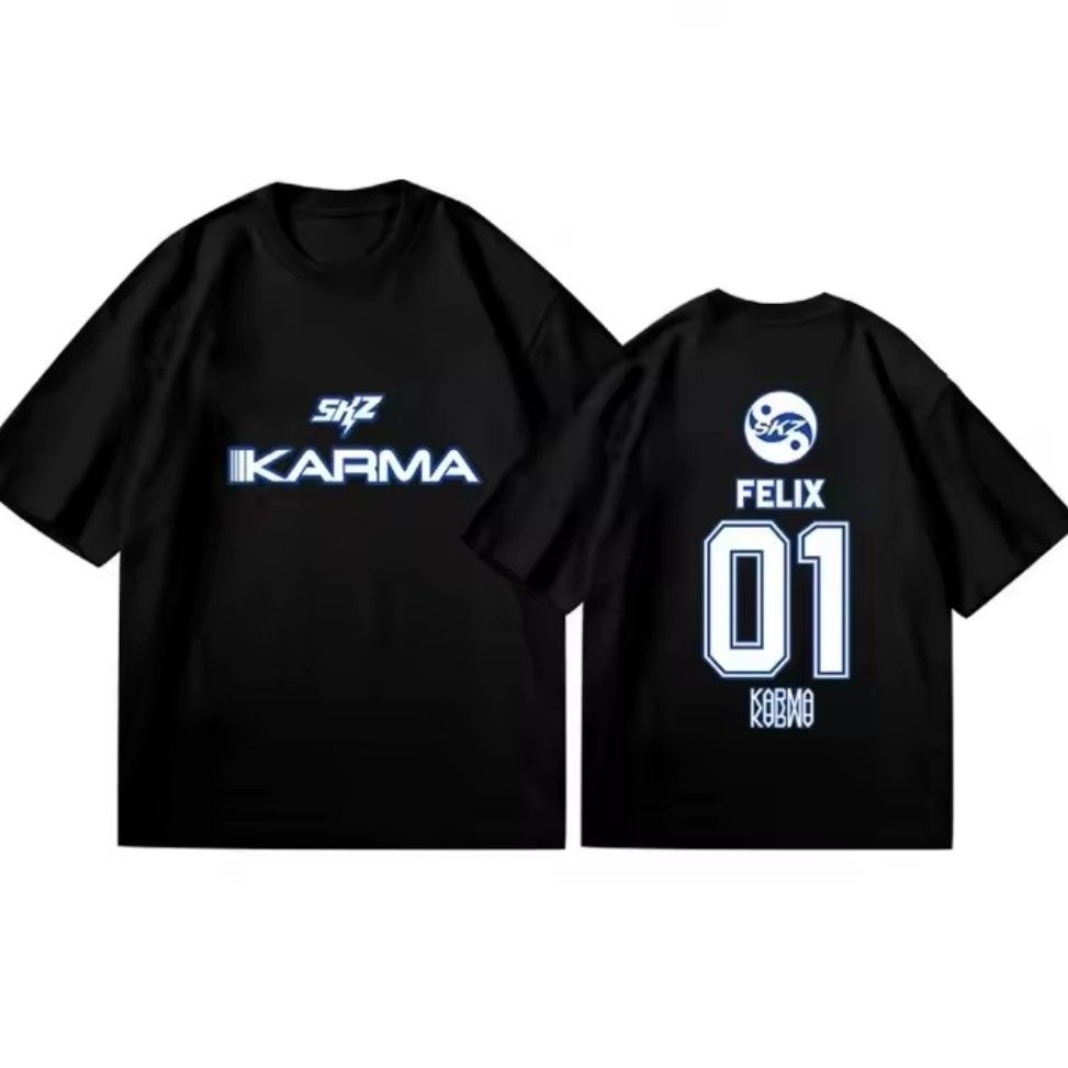 新品 Stray Kids フィリックス KARMA カルマ Tシャツ Lサイズ スキズ