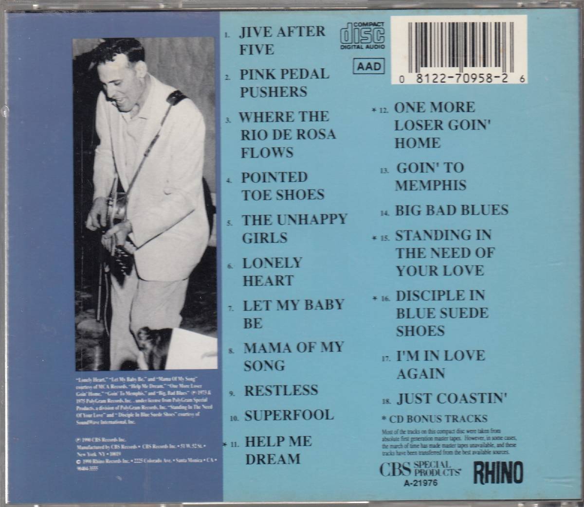 輸 Carl Perkins Jive After Five The Best Of Carl Perkins (1958-78)◆規格番号■A-21976◆送料無料■即決●交渉有_画像2