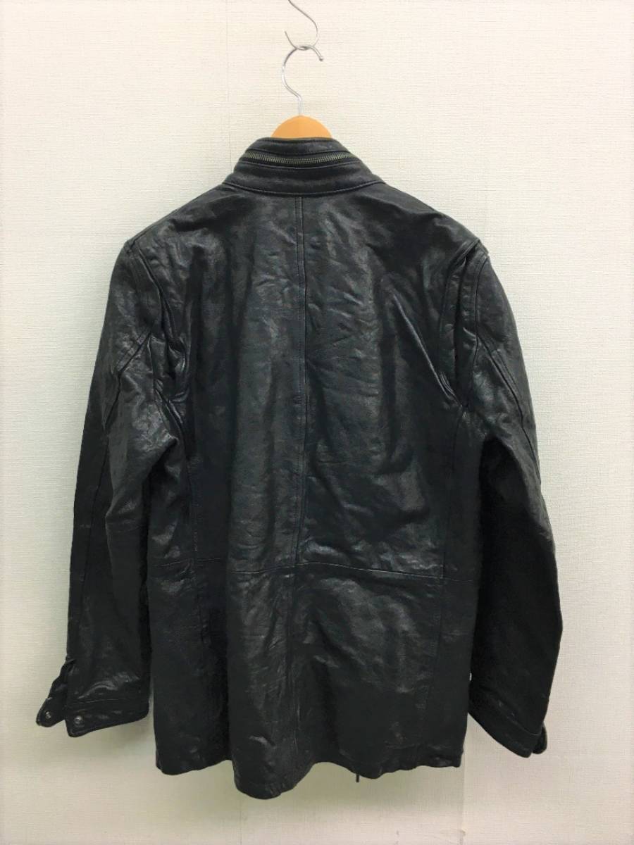 KZ2004 Men's BIGI シープレザージャケット 04 黒 メンズビギ 羊革 ライダース 格安販売店舗 Men's BIGI シープレザージャケット★04★黒 レザージャケット