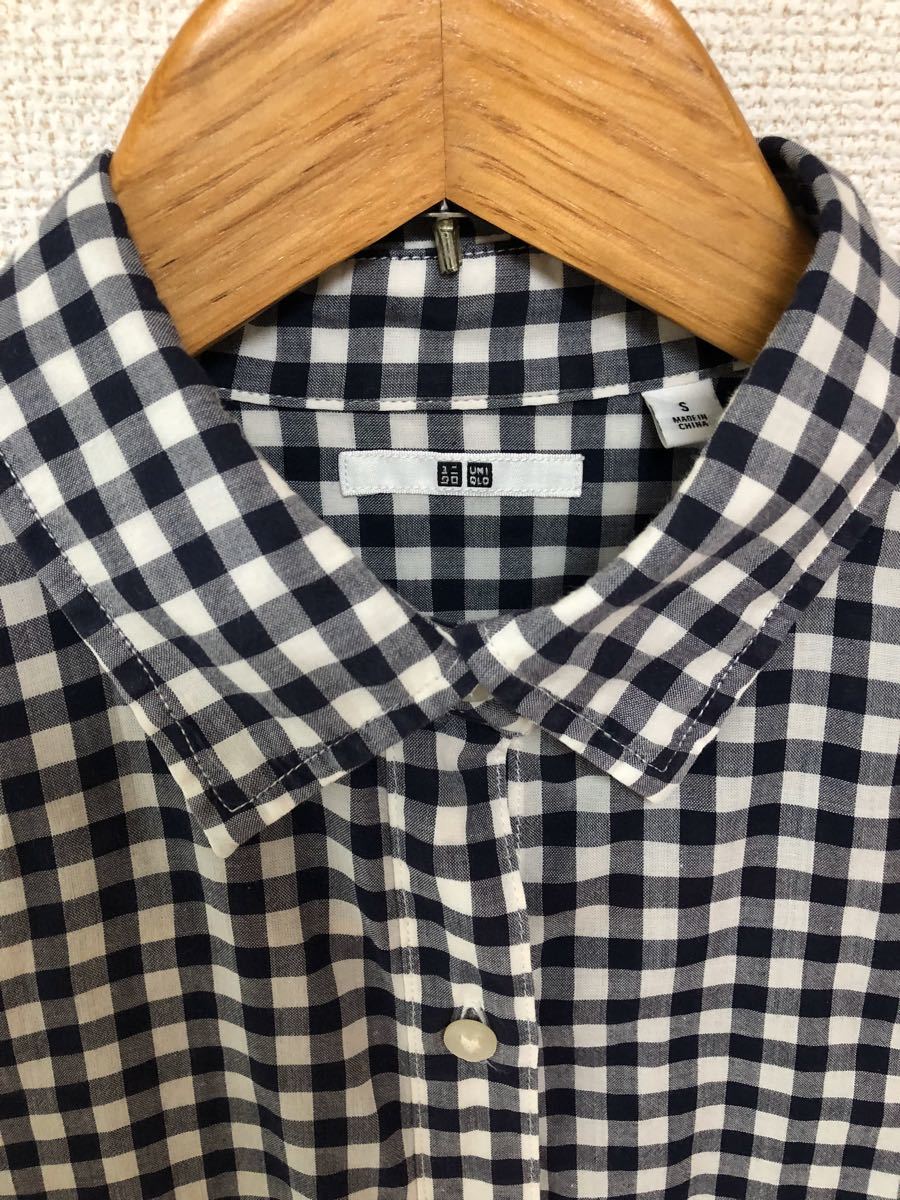 UNIQLO ギンガムチェックブラウス ユニクロ