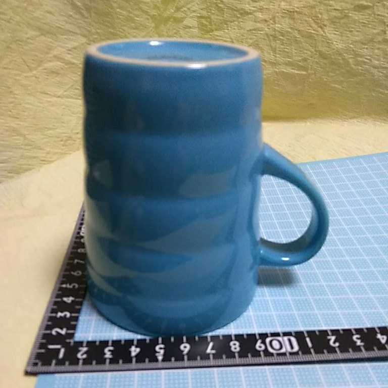 中古品　ViV(ヴィヴ)　マグカップ　空色 横波　口径約8.0cm 高さ約10.0cm　送料510円_画像8