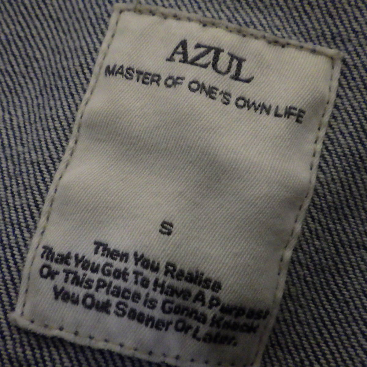  azur Denim jacket G Jean S size 