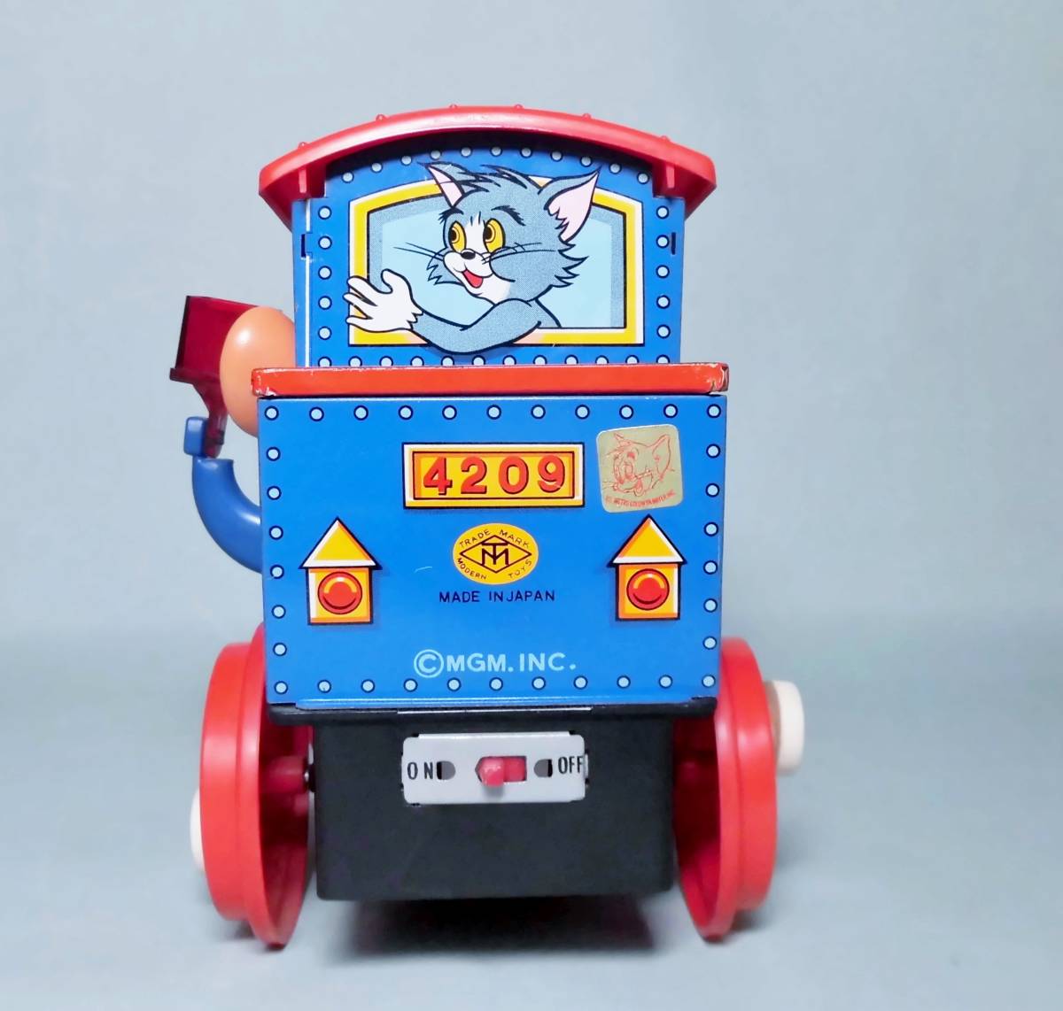 1970 годы Masudaya больше рисовое поле магазин Tom & Jerry жестяная пластина локомотив сделано в Японии Showa Retro подлинная вещь 