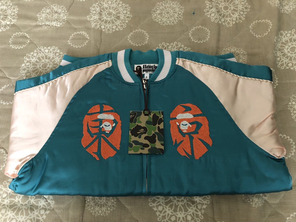 * A Bathing Ape Japanese sovenir jacket S size BAPE embroidery *A BATHING APE new goods 