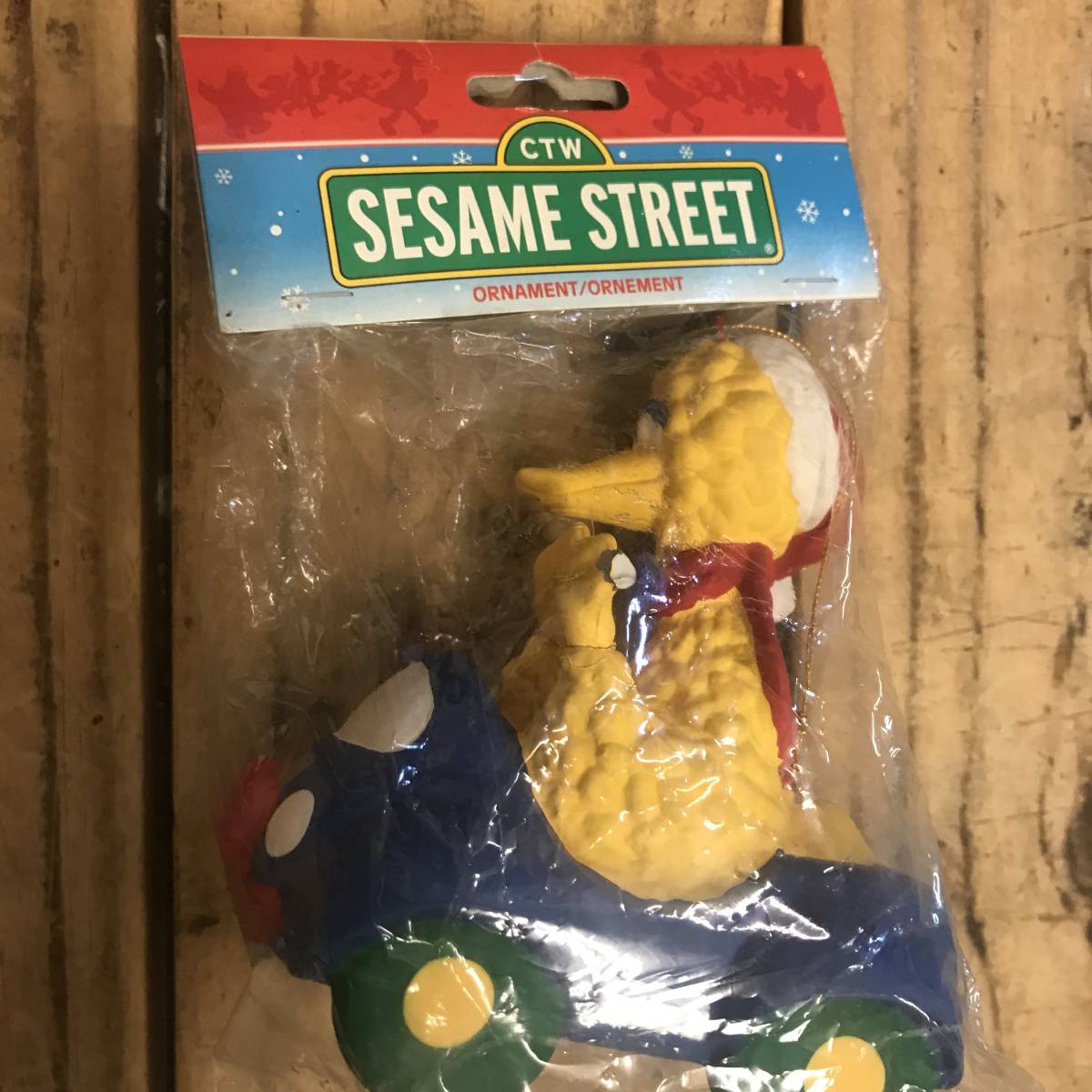  Vintage * Sesame Street Big Bird ceramics made Christmas ornament * figure, retro 