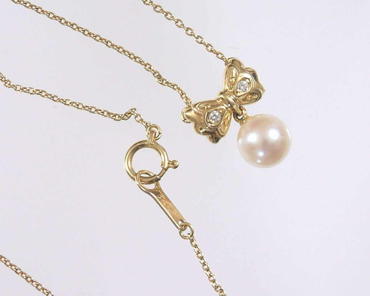 「かわいい~!」アクセサリー□田崎真珠 TASAKI□K18 ダイヤパールネックレス□ www.amurphylegal.com