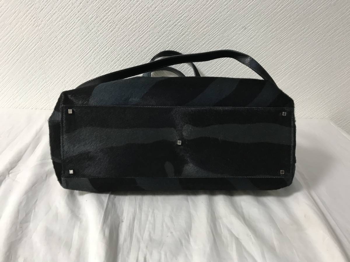 極美品本物サルヴァトーレフェラガモ本革ハラコレザー毛皮ファー2way