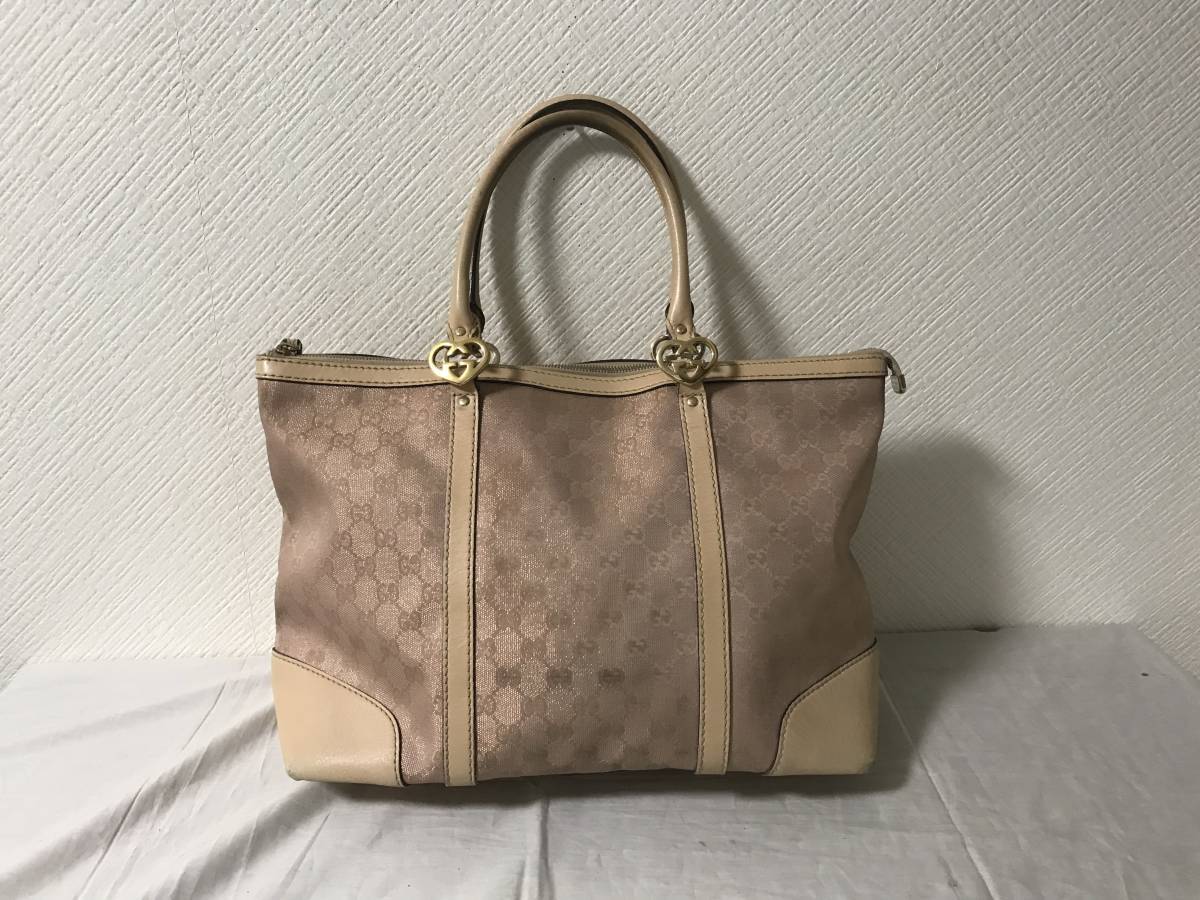 本物グッチGUCCI本革レザーGG柄キャンバストートバッグビジネス