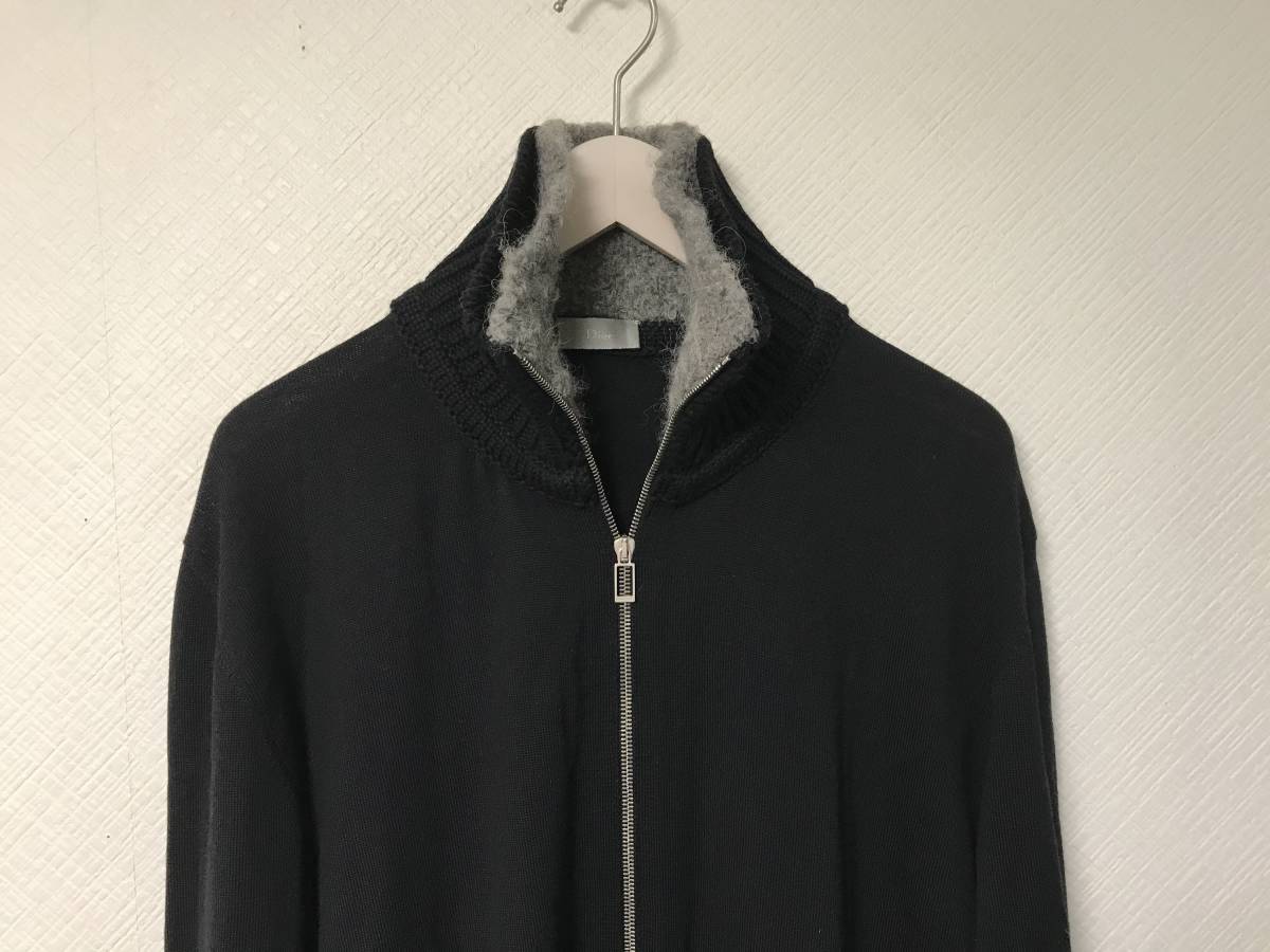 美品本物ディオールオムDIORHOMMEアルパカファーファスナージップ