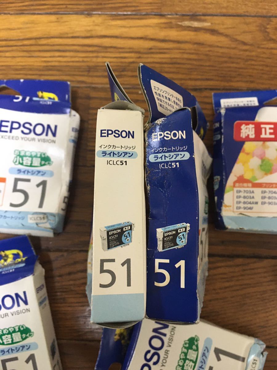 EPSON（エプソン）純正インクカートリッジ、ICLC51（ライトシアン）8箱セット、まとめ売り_画像3