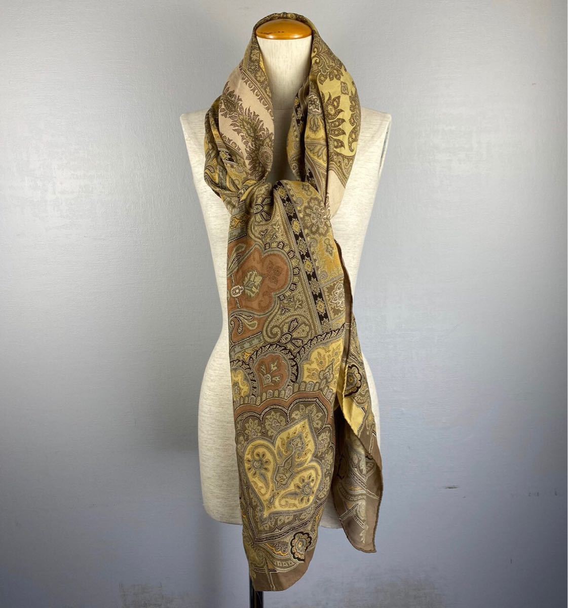 ETRO SILK PAISLEY PATTERNED LARGE SIZE SHAWL MADE IN ITALY/エトロ