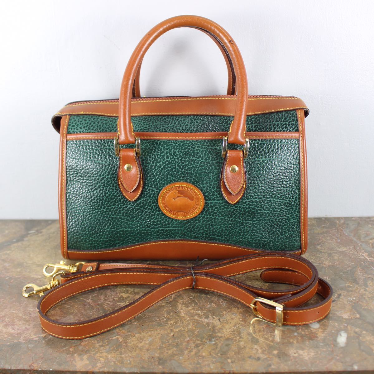 OLD Dooney&Bourke LEATHER 2WAY SHOULDER BAG MADE IN USA/オールドドゥーニー&バーク2wayレザーショルダーバッグ