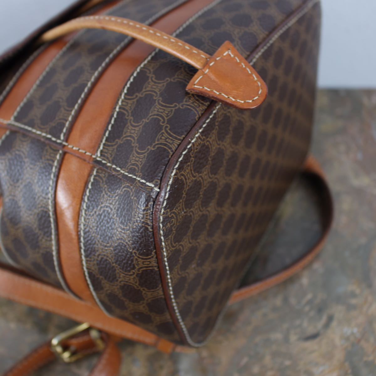 OLD CELINE MACADAM PATTERNED RUCK SUCK MADE IN ITALY/オールド