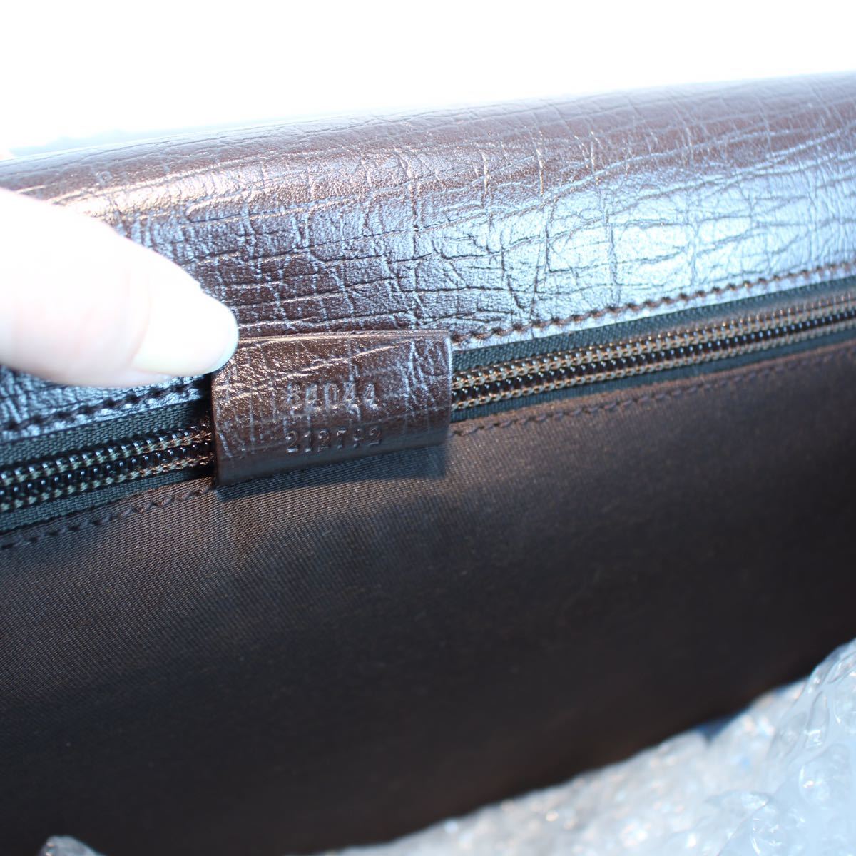 GUCCI LEATHER BUSINESS BAG MADE IN ITALY/グッチレザービジネスバッグ_画像10
