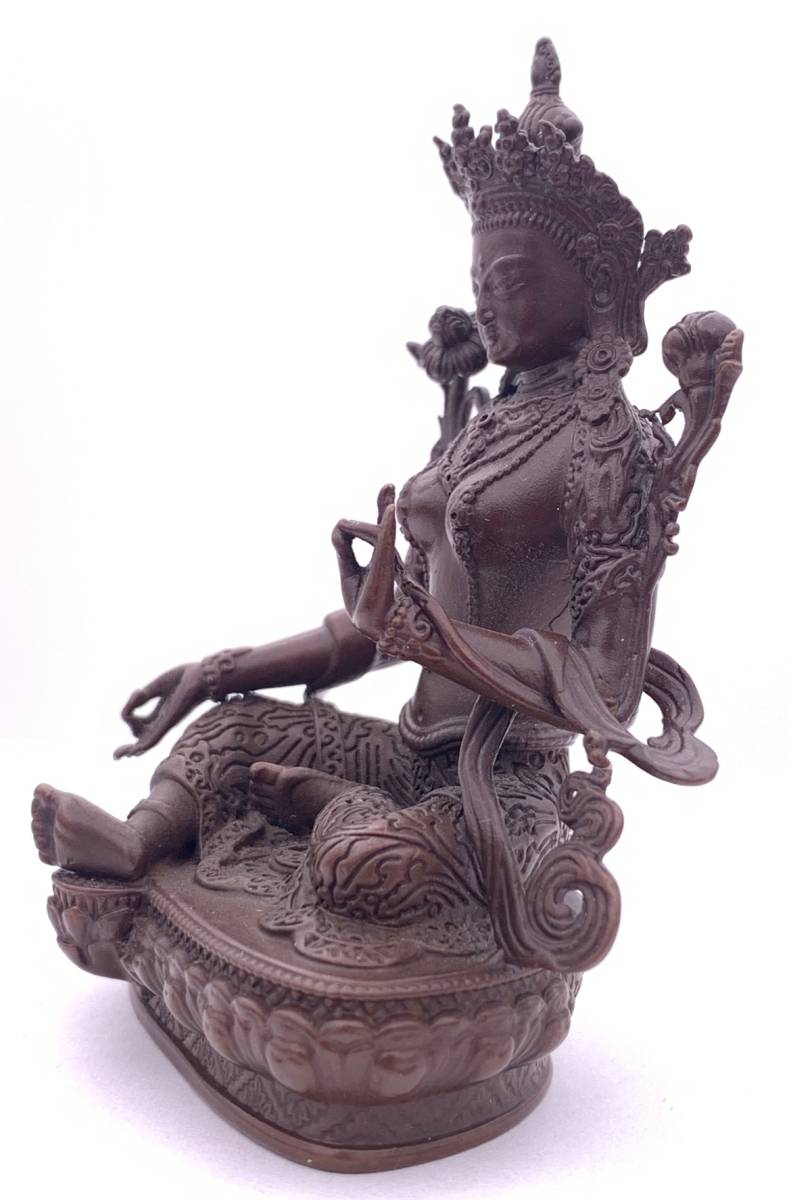 激安ネット通販 ◆グリーンターラー（緑多羅菩薩）像◆仏教　チベット-A5 工芸品