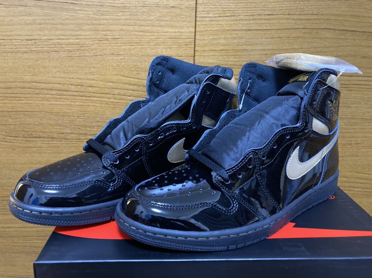 29cm US11 【新品未使用・国内黒タグ付】 NIKE AIR JORDAN 1 RETRO HIGH OG Black Gold 黒 金 ナイキ エア ジョーダン レトロ ハイ