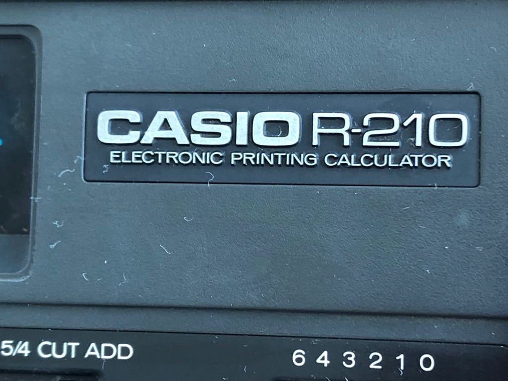 M 中古 通電・一部動作確認済 CASIO カシオ R-210 プリンター付計算機 電卓 電気計算機 電光表示 昭和レトロ アンティーク ビンテージ 当時
