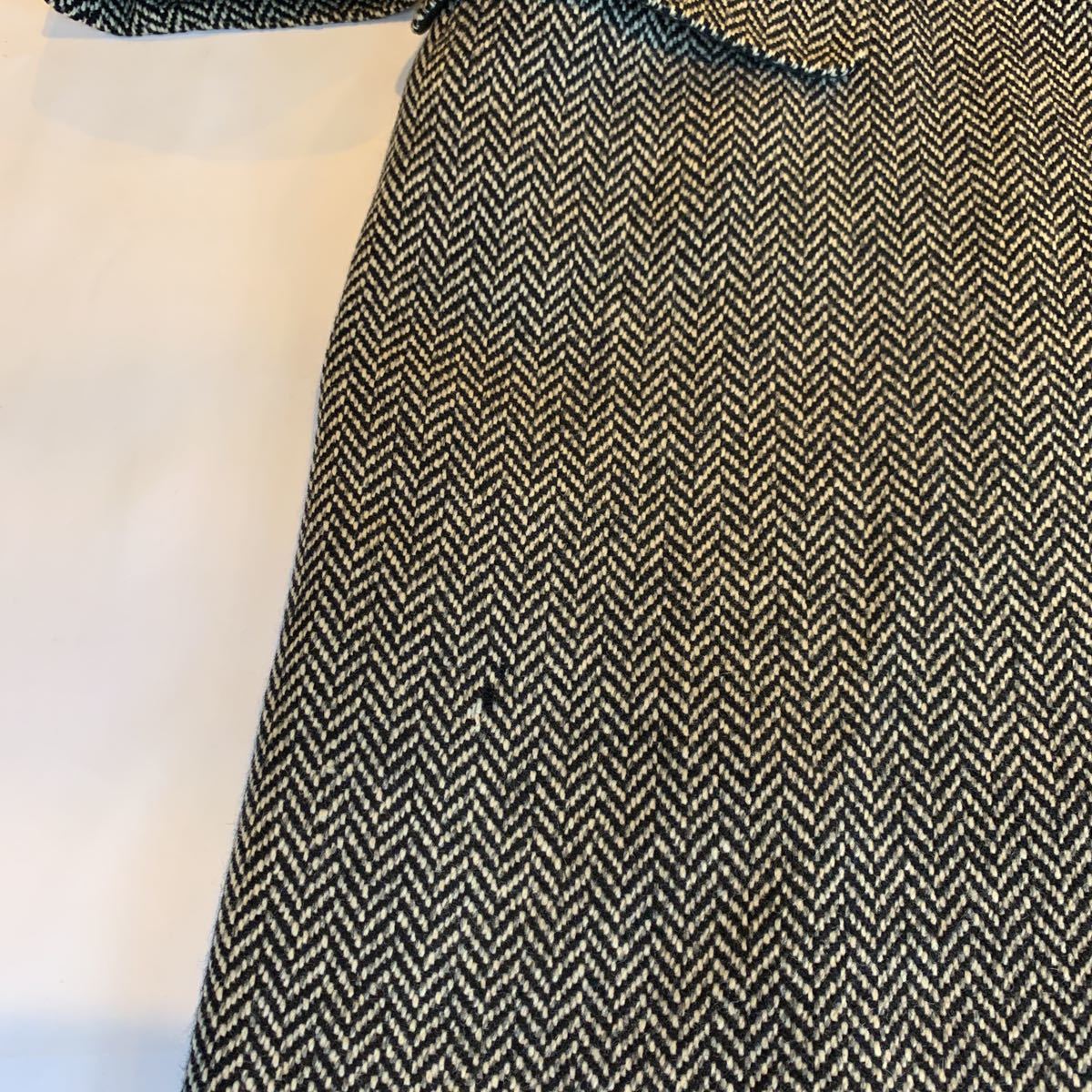 ~80s Aquascutum TWEED CHESTER COAT ENGLAND ヴィンテージ ビンテージ アクアスキュータム ツイードコート チェスターコート 70s 送料無料_画像8