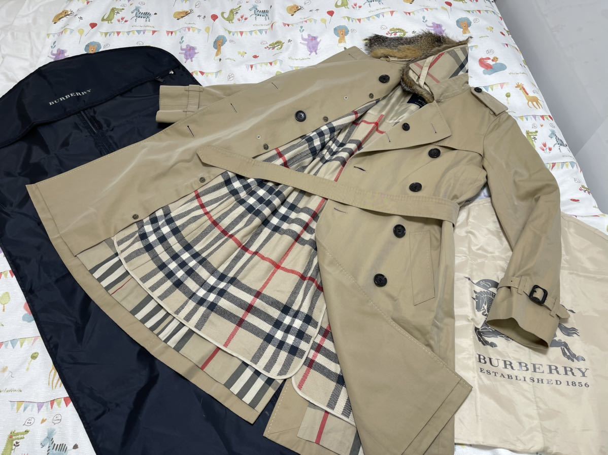28万極美品 フォックスファー高年式光沢ハニーベージュ38ML BURBERRY