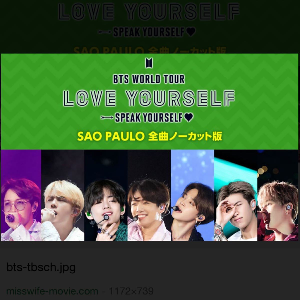 BTS LYS←SPEAK YOURSELF→SAO PAULF サンパウロ2枚組　DVD日本語字幕付き