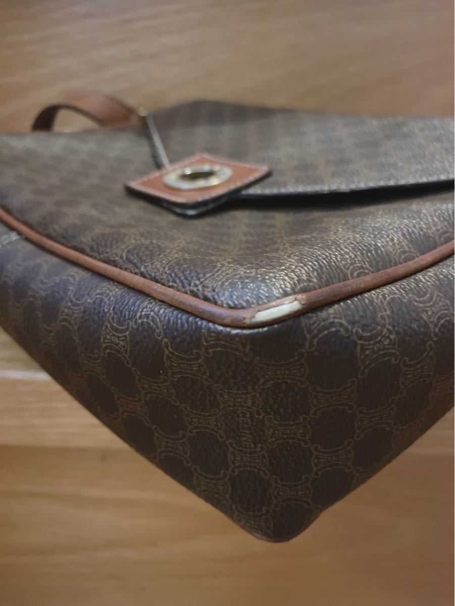 CELINE セリーヌ マカダム ヴィンテージショルダーバッグ