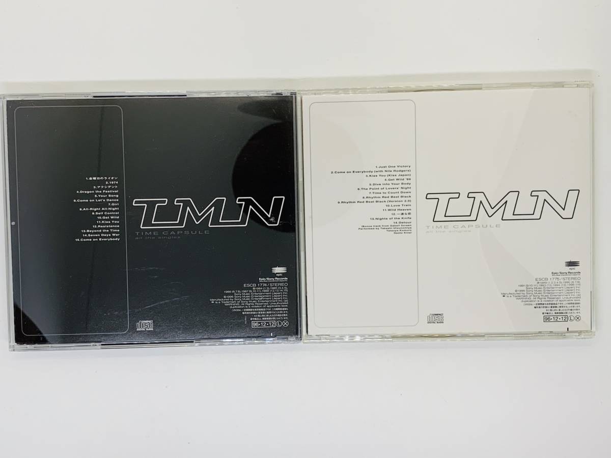 即決CD TMN(TM NETWORK) / TIME CAPSULE all the singles / TMネットワーク / 初回盤 2枚組 フォトブック付 アルバム 2枚組 U01_画像2